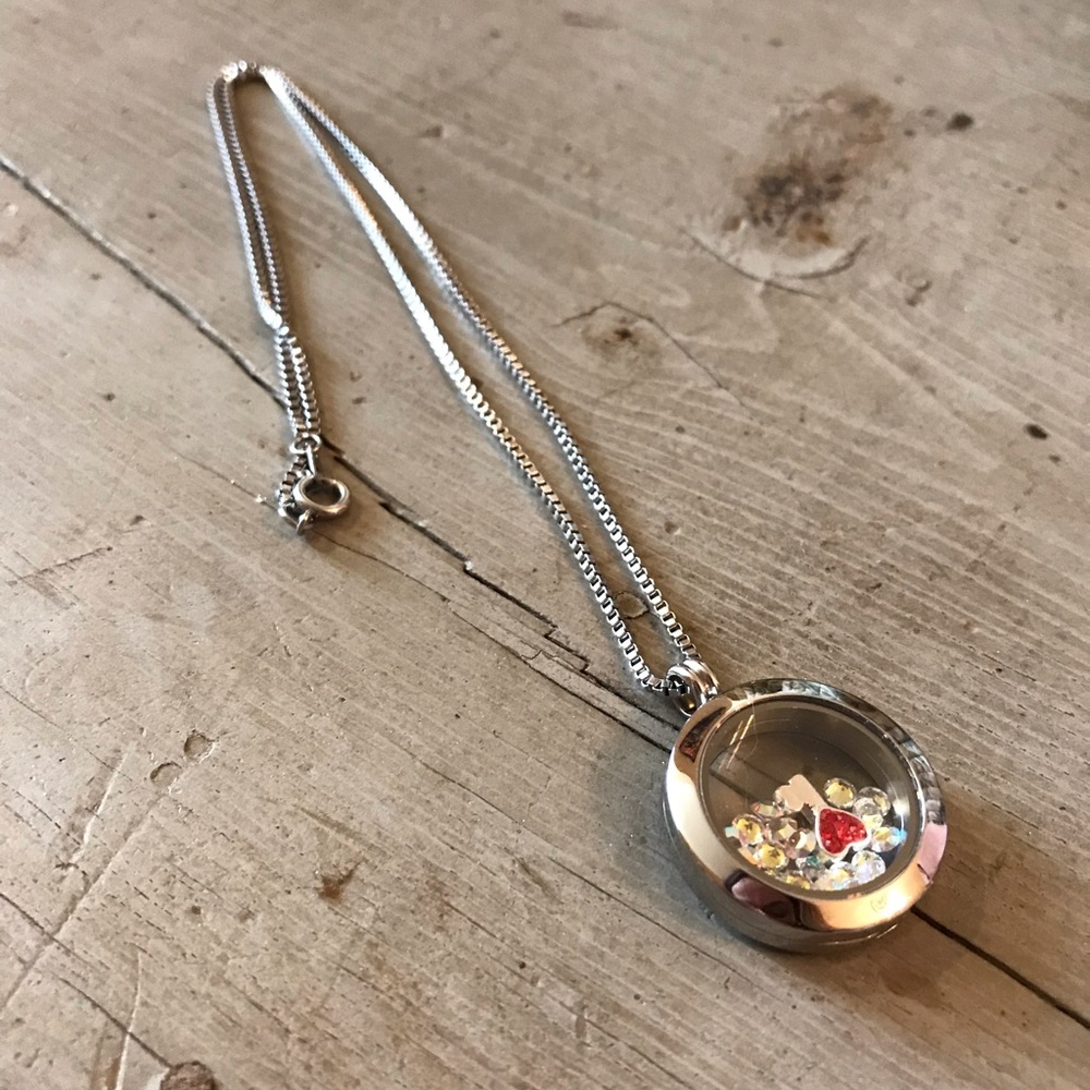 Sterling Silver Locket Charm Necklace